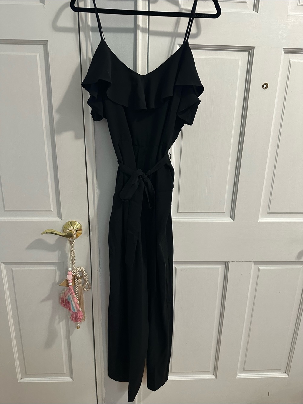 Banana Republic Black Ruffle Jumpsuit